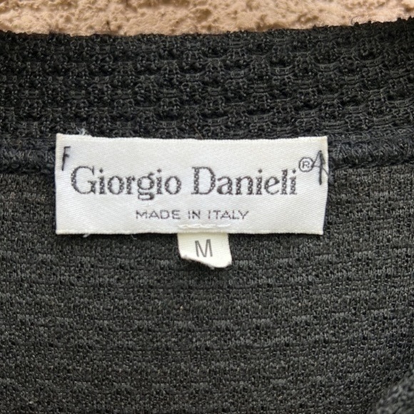 Giorgio Danieli Made In Italy Crew Neck Medium Shirt Black - Picture 7 of 15